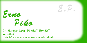 erno piko business card